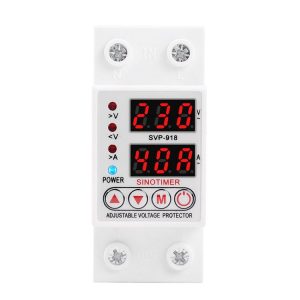 SINOTIMER SVP-918 Adjustable Self-resetting Intelligent Over-voltage Under-voltage Protector, Current: 40A
