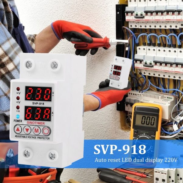 SINOTIMER SVP-918 Adjustable Self-resetting Intelligent Over-voltage Under-voltage Protector, Current: 40A - Image 6