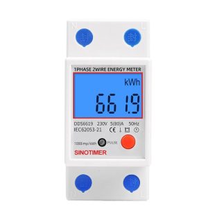 SINOTIMER DDS6619-012 Backlight Display Household Single-phase Rail Energy Meter 5-80A (230V 50Hz)