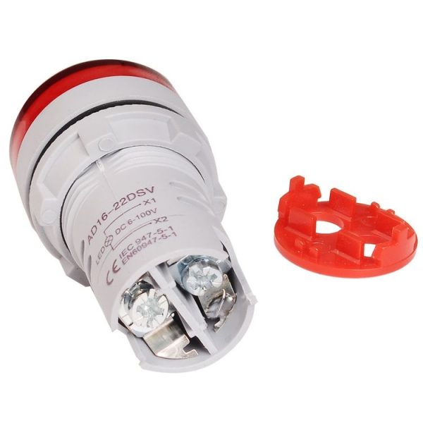 2 PCS DC Voltage Signal Indicator 22mm Round 6-100V Universal Voltmeter (ST16VD-03 Blue) - Image 7
