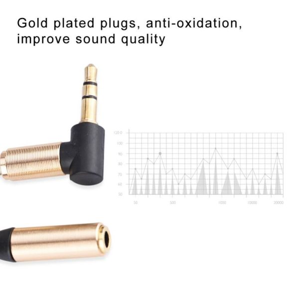 5PCS 3.5MM Male To Female Elbow Spring Retractable Audio Line, Cable Length: 1.5m (Black) - Image 3