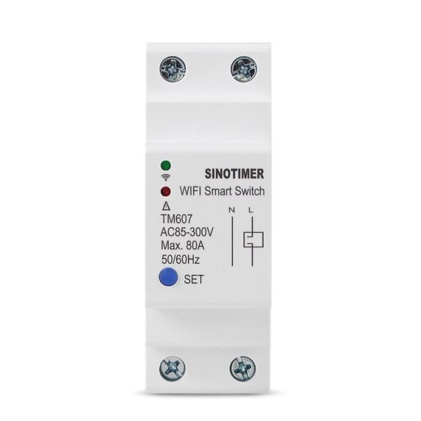 SINOTIMER TM607 Intelligent Wifi Timer Mobile App Home Rail Remote Control Time Switch 80A 85-300V - Image 2