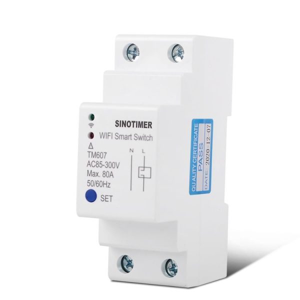 SINOTIMER TM607 Intelligent Wifi Timer Mobile App Home Rail Remote Control Time Switch 80A 85-300V - Image 4