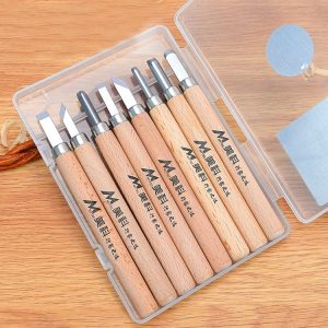 8 PCS / Set MYTEC Multifunctional Woodworking Rubber Stamp Carving Tool Knife