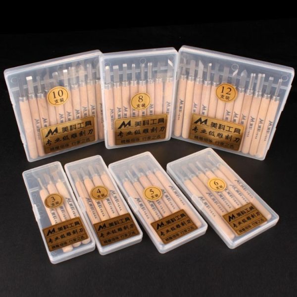 8 PCS / Set MYTEC Multifunctional Woodworking Rubber Stamp Carving Tool Knife - Image 2