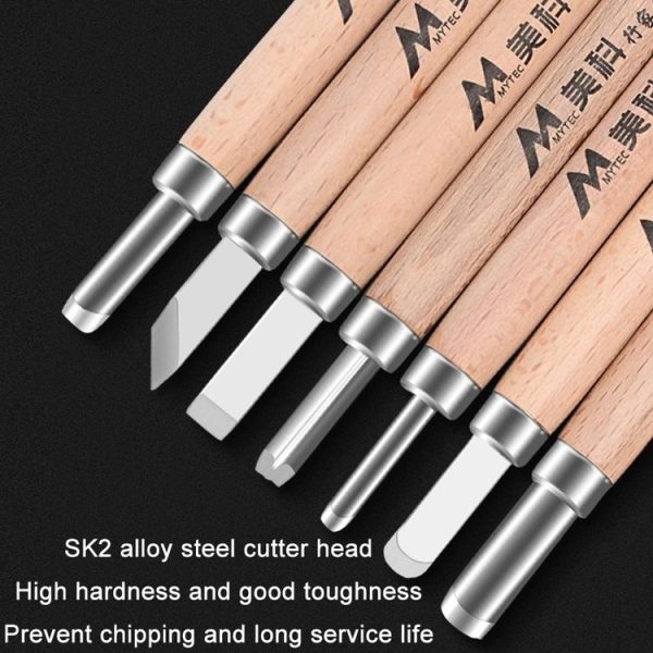 8 PCS / Set MYTEC Multifunctional Woodworking Rubber Stamp Carving Tool Knife - Image 5