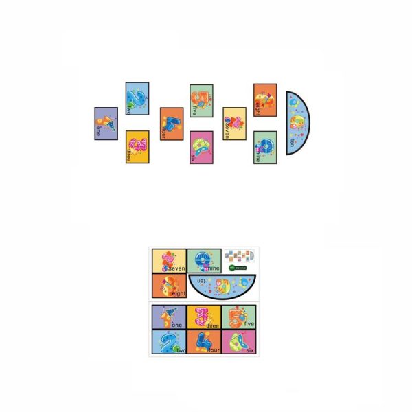 Digital Jumping Grid Game Floor Paste Preschool Ground Decoration For Children (zsz1345) - Image 2