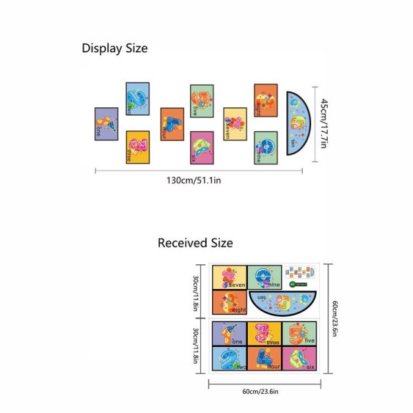 Digital Jumping Grid Game Floor Paste Preschool Ground Decoration For Children (zsz1345) - Image 3