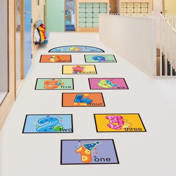 Digital Jumping Grid Game Floor Paste Preschool Ground Decoration For Children (zsz1345) - Image 5