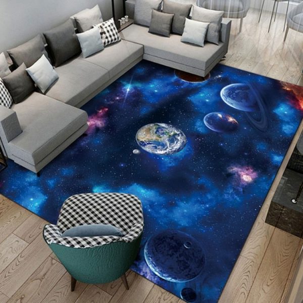 3D Visual Cartoon Cosmic Planet Living Room Carpet, Size: 40x60cm (Cosmic Planet 3) - Image 5