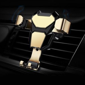 Universal Metal Gravity Car Phone Holder (Gold)