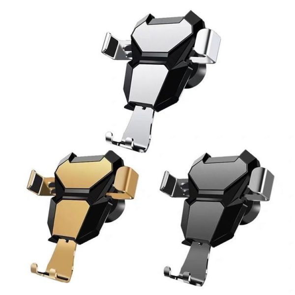 Universal Metal Gravity Car Phone Holder (Gold) - Image 2
