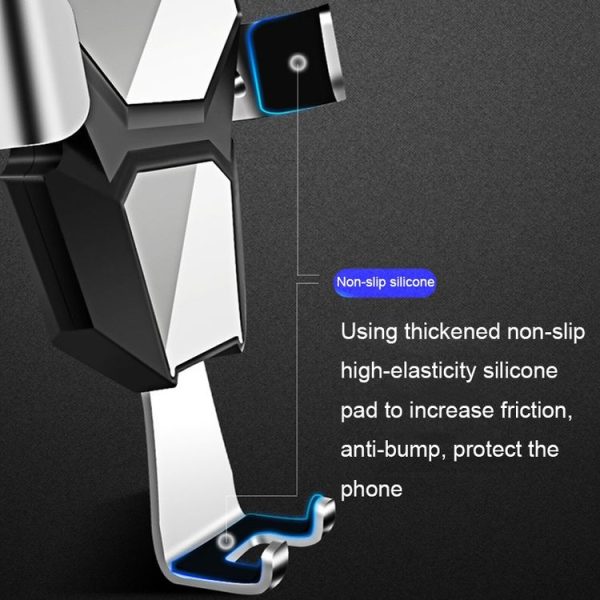 Universal Metal Gravity Car Phone Holder (Gold) - Image 4