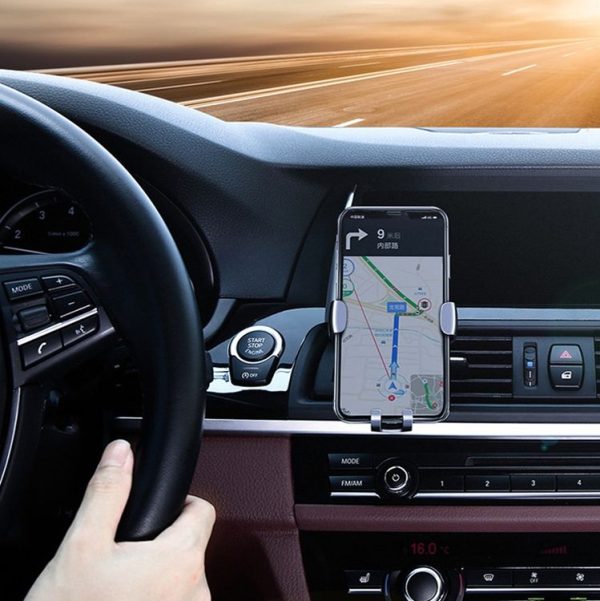 Universal Metal Gravity Car Phone Holder (Gold) - Image 7