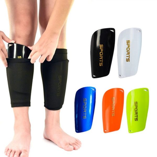Football Shin Pads Reinforced Shin Pads Sports Calf Pads (Black M) - Image 2