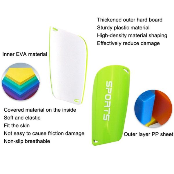 Football Shin Pads Reinforced Shin Pads Sports Calf Pads (Black M) - Image 6