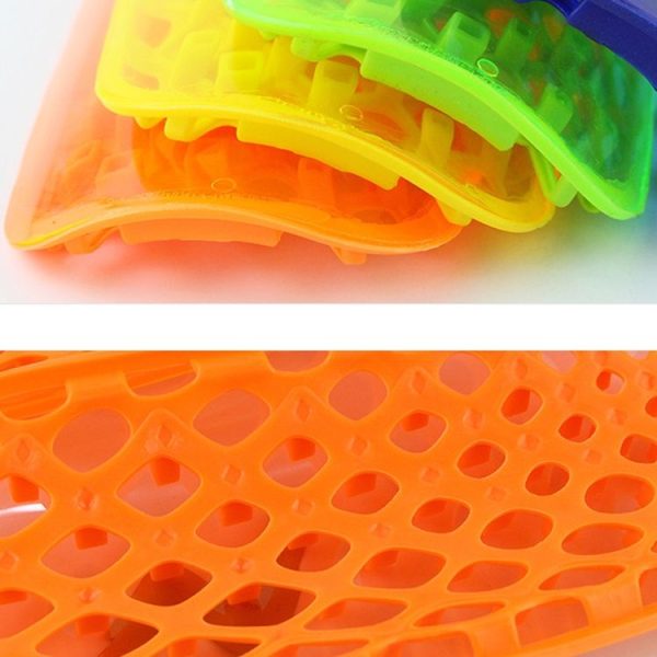 TPR Honeycomb Transparent Leg Protection Plug Board Football Protection Gear (Yellow L) - Image 4