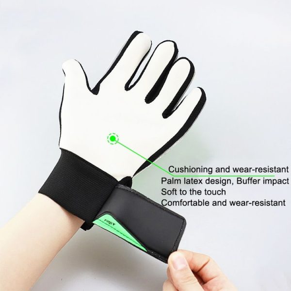 Children Football Goalkeeper Glove Latex Anti-Collision Goalkeeper Gloves, Size: 5 (Blue) - Image 3