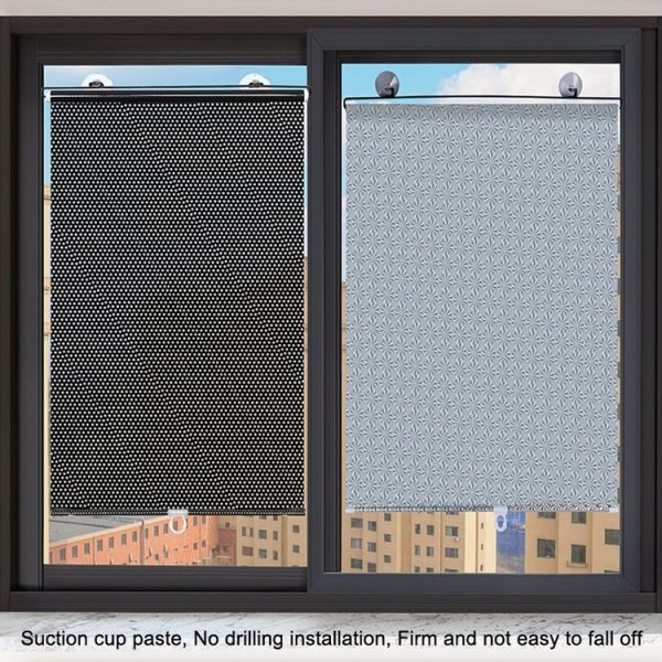Suction Cup Car Shade Curtain Window Telescopic Roller Blind, Size: 40x125cm Black Mesh - Image 4