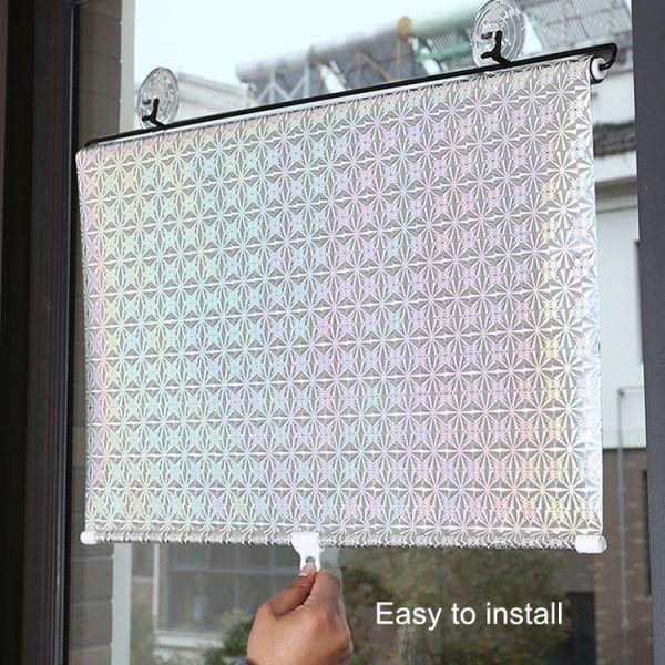 Suction Cup Car Shade Curtain Window Telescopic Roller Blind, Size: 40x125cm Black Mesh - Image 5