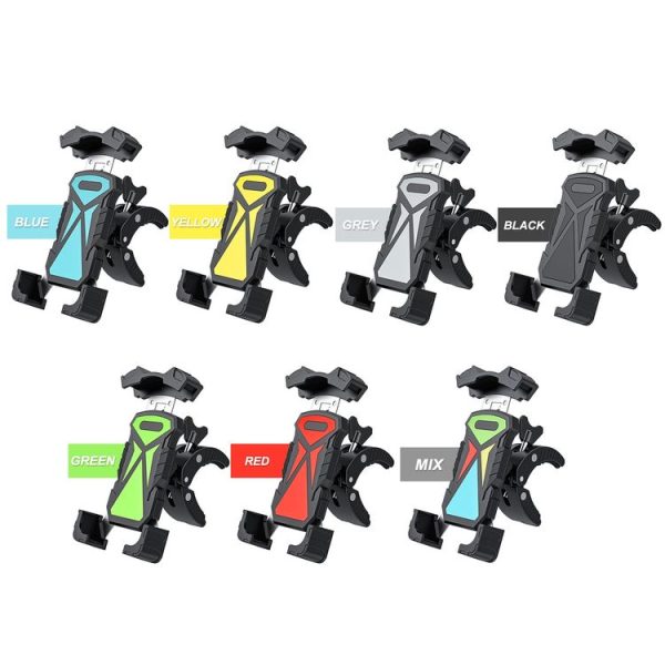 L101+M011 Outdoor Cycling Mechanical Locking Phone Holder (Yellow) - Image 2