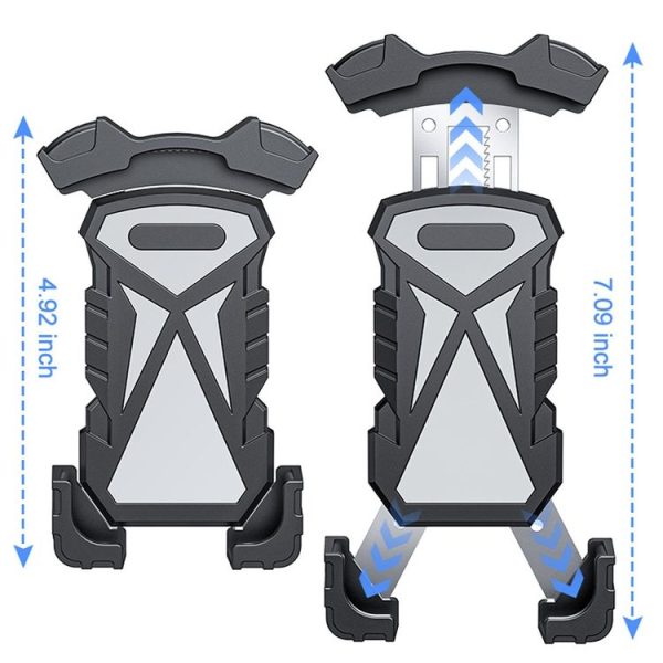 L101+M011 Outdoor Cycling Mechanical Locking Phone Holder (Yellow) - Image 3
