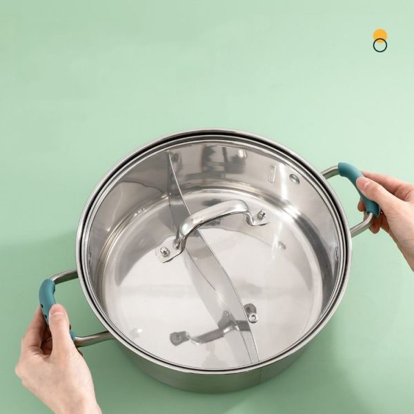 1 Pair Silicone Pot Handle Insulation Cover Iron Pot Handle Cover (Simple Gray) - Image 6