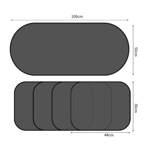 Non-Porous Suction Cup Car Mesh Sunshade (Black Rear Block+Black Side Block x 4) - Image 2