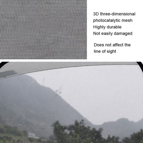 Non-Porous Suction Cup Car Mesh Sunshade (Black Rear Block+Black Side Block x 4) - Image 3