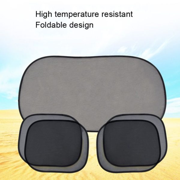 Non-Porous Suction Cup Car Mesh Sunshade (Black Rear Block+Black Side Block x 4) - Image 4