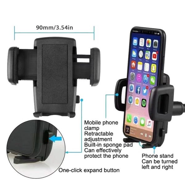 Car Rearview Mirror Hose Bracket Mobile Phone Clip Universal Navigation Bracket - Image 4