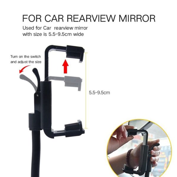 Car Rearview Mirror Hose Bracket Mobile Phone Clip Universal Navigation Bracket - Image 5