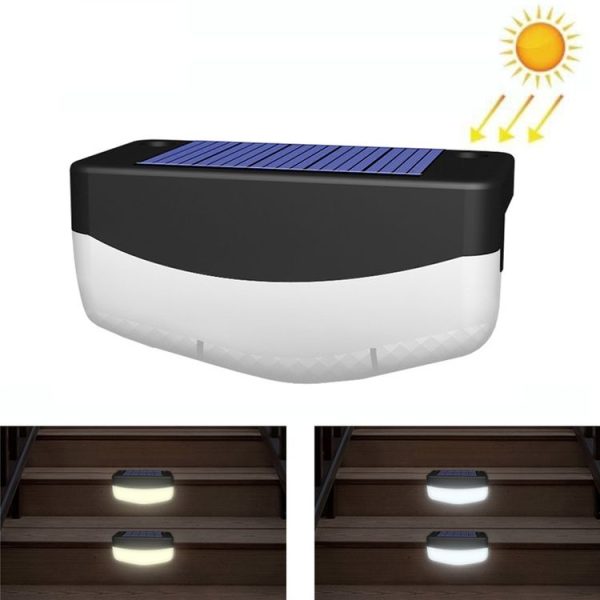 Solar Steps Lamp Outlet Landscape Garden Wall Lights (White)
