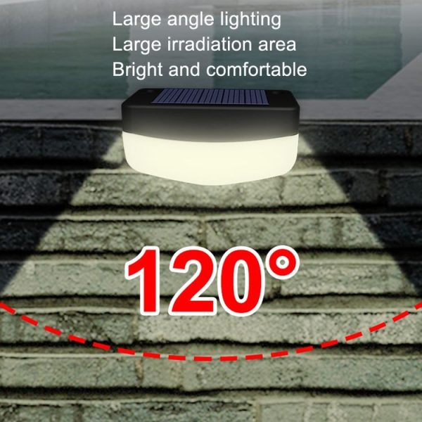 Solar Steps Lamp Outlet Landscape Garden Wall Lights (White) - Image 6