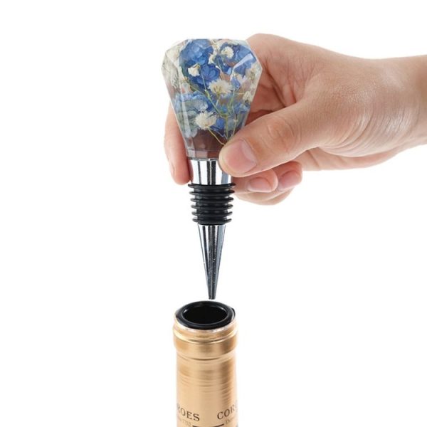 DIY Crystal Epoxy Resin Red Wine Stopper Silicone Mold, Style: 5 Molds+5 Red Wine Plug - Image 4