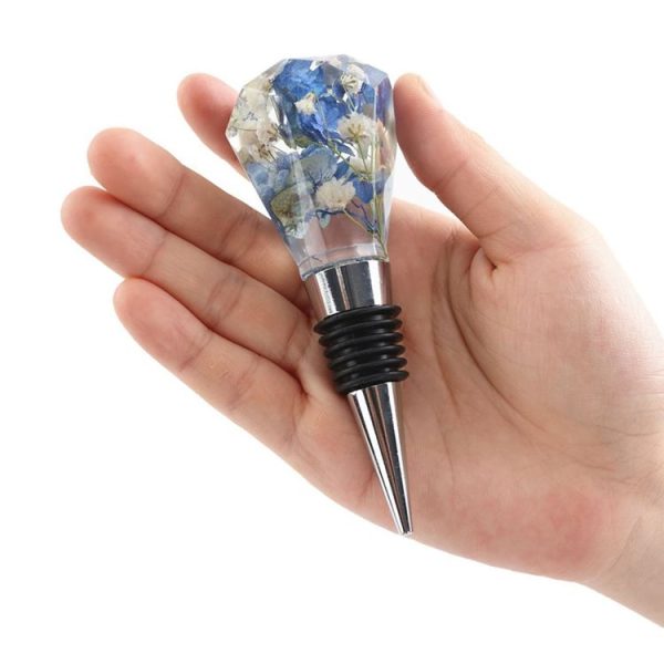 DIY Crystal Epoxy Resin Red Wine Stopper Silicone Mold, Style: 5 Molds+5 Red Wine Plug - Image 5