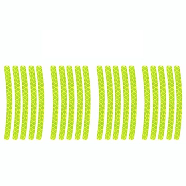 20pcs / Set Car Wheel Reflective Stickers 3D Personal Decoration Tire Warning Stickers (Fluorescence) - Image 2