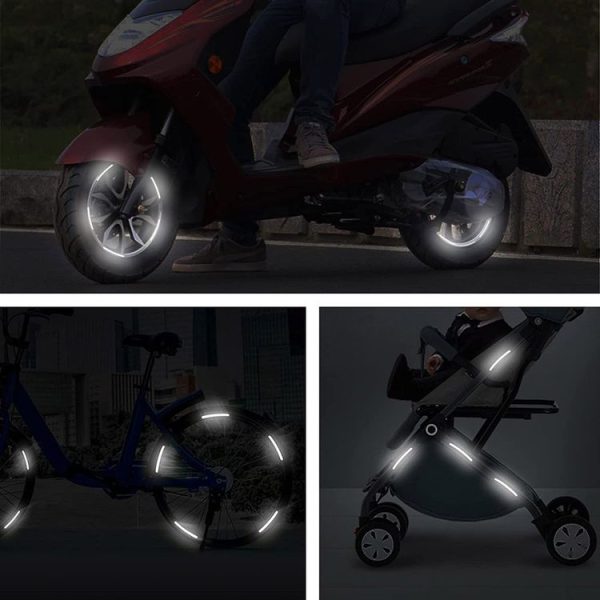 20pcs / Set Car Wheel Reflective Stickers 3D Personal Decoration Tire Warning Stickers (Fluorescence) - Image 6