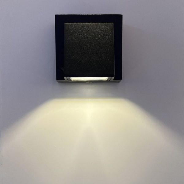Outdoor Square Waterproof Wall Light, Power: Single K 3W (Warm White) - Image 5