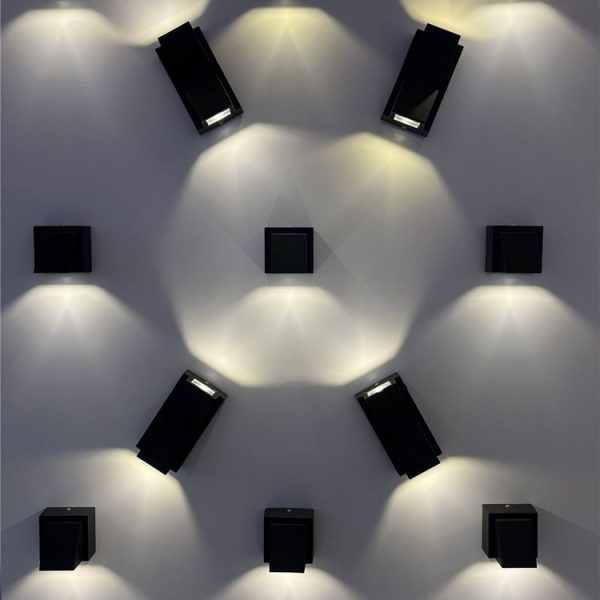 Outdoor Square Waterproof Wall Light, Power: Single K 3W (Warm White) - Image 6