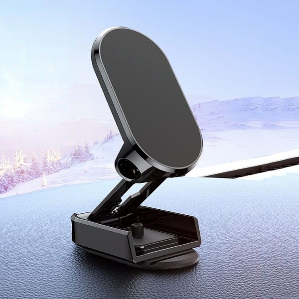 Vehicle Bracket Magnetic Navigation Bracket (Folding Black)