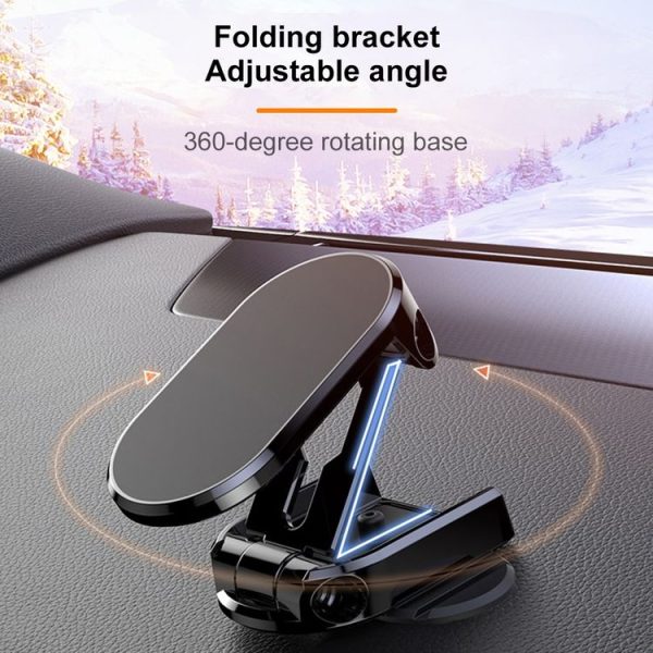 Vehicle Bracket Magnetic Navigation Bracket (Folding Black) - Image 3