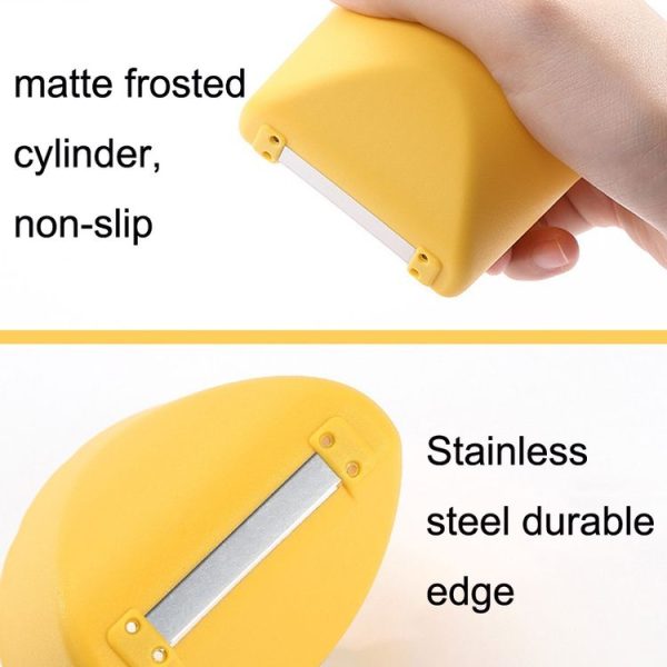 Kitchen Splash Resistant Stainless Steel Home Fruit Peeler (Lemon Yellow) - Image 3