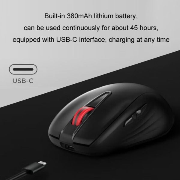 Lenovo Thinkplus High-Precision Wireless Mouse Ergonomic Design Gaming Office Mouse (WL200PRO) - Image 4