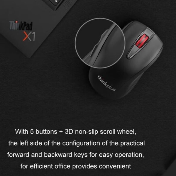 Lenovo Thinkplus High-Precision Wireless Mouse Ergonomic Design Gaming Office Mouse (WL200PRO) - Image 6
