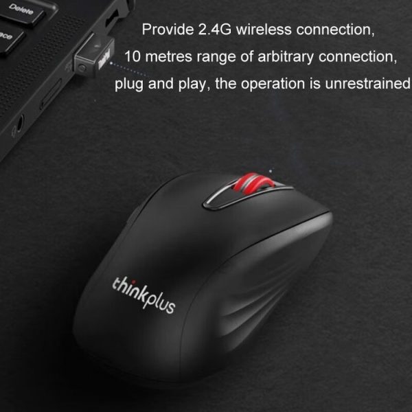 Lenovo Thinkplus High-Precision Wireless Mouse Ergonomic Design Gaming Office Mouse (WL200PRO) - Image 9