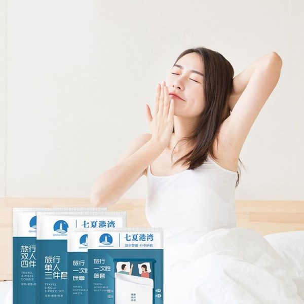 2 PCS Travel Hotel Supplies Disposable Anti-dirty Pillowcase Sheet Quilt Cover Pillowcase 50x80cm - Image 2