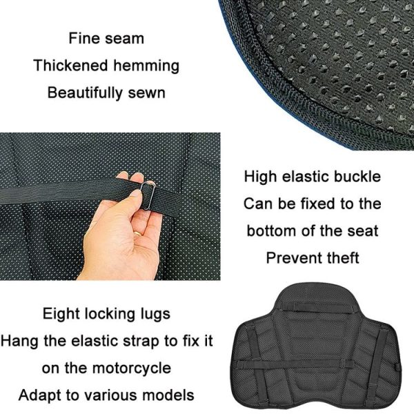 Shock Absorption Heat Insulation Breathable Motorcycle Seat Cushion, Style: Saddle Type - Image 4
