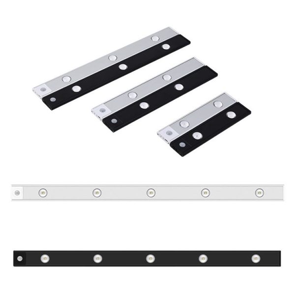 Ultra-thin Smart LED Human Body Sensor Light Bar, Length: 20cm (Piano Black) - Image 2