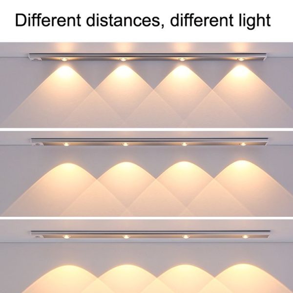 Ultra-thin Smart LED Human Body Sensor Light Bar, Length: 20cm (Piano Black) - Image 5